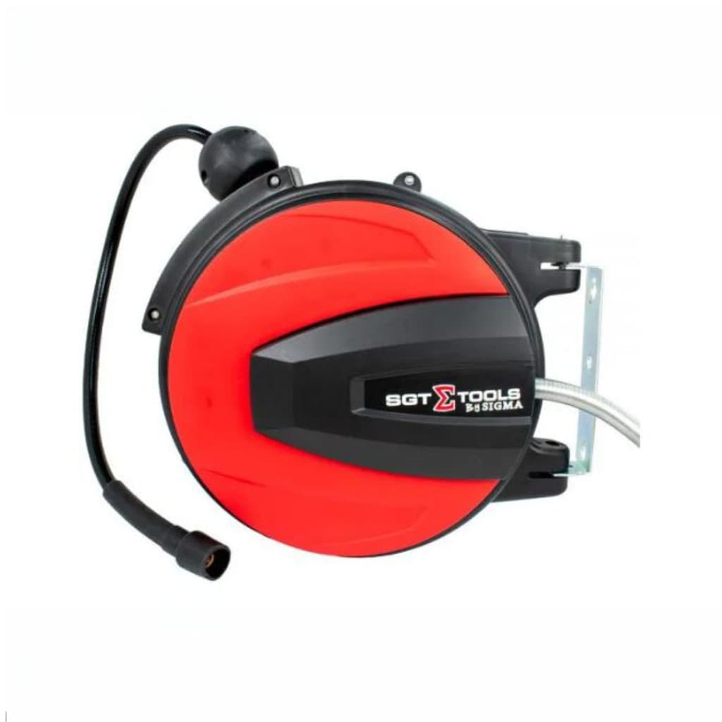 Carretel Enrolador de Mangueira de Ar Híbrido Sigma 1/4" Rebobinamento Automático