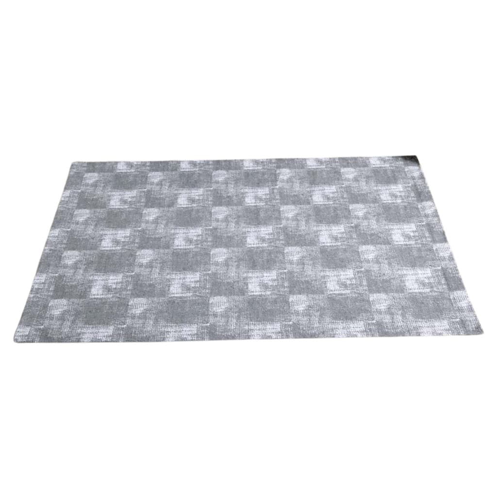 Tapete Jacquard Antiderrapante Nature Eco Basly Cinza 100x130