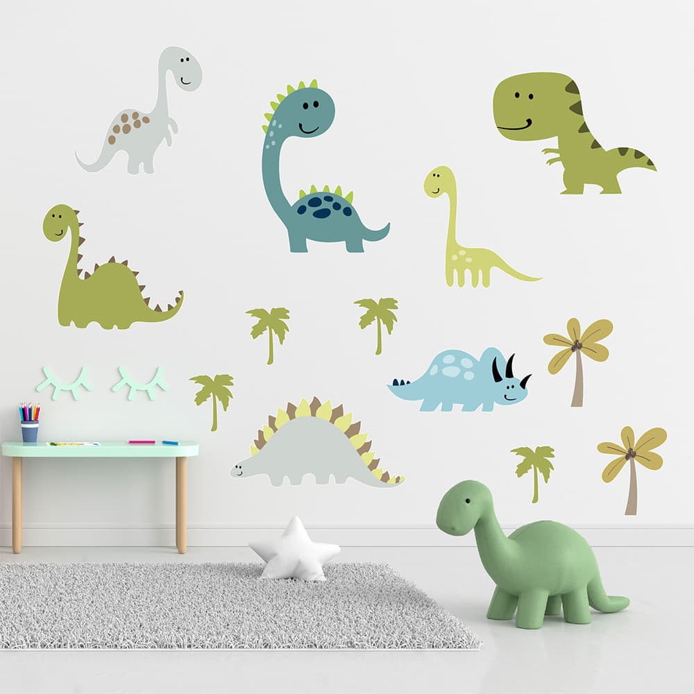 Adesivo de Parede Infantil Dino Jurássico Dinossauro