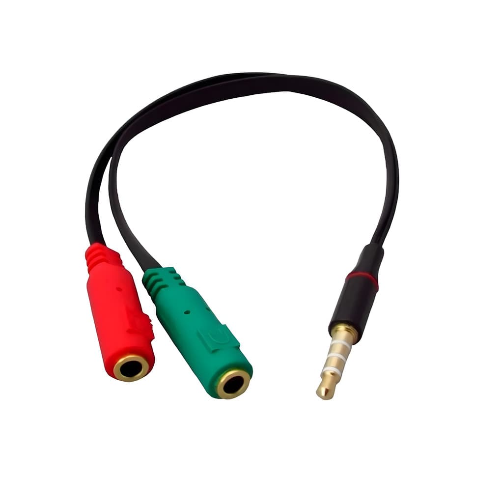 Cabo Adaptador  P2 / P3 P Fone e Microfone Headset - Hayom  AI1019
