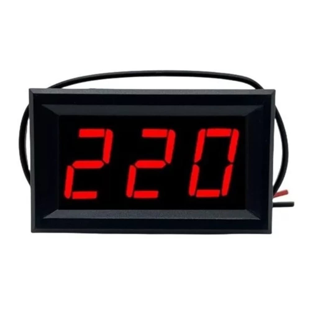 Voltímetro LED Digital Vermelho YB27A - Alta Precisão e Durabilidade