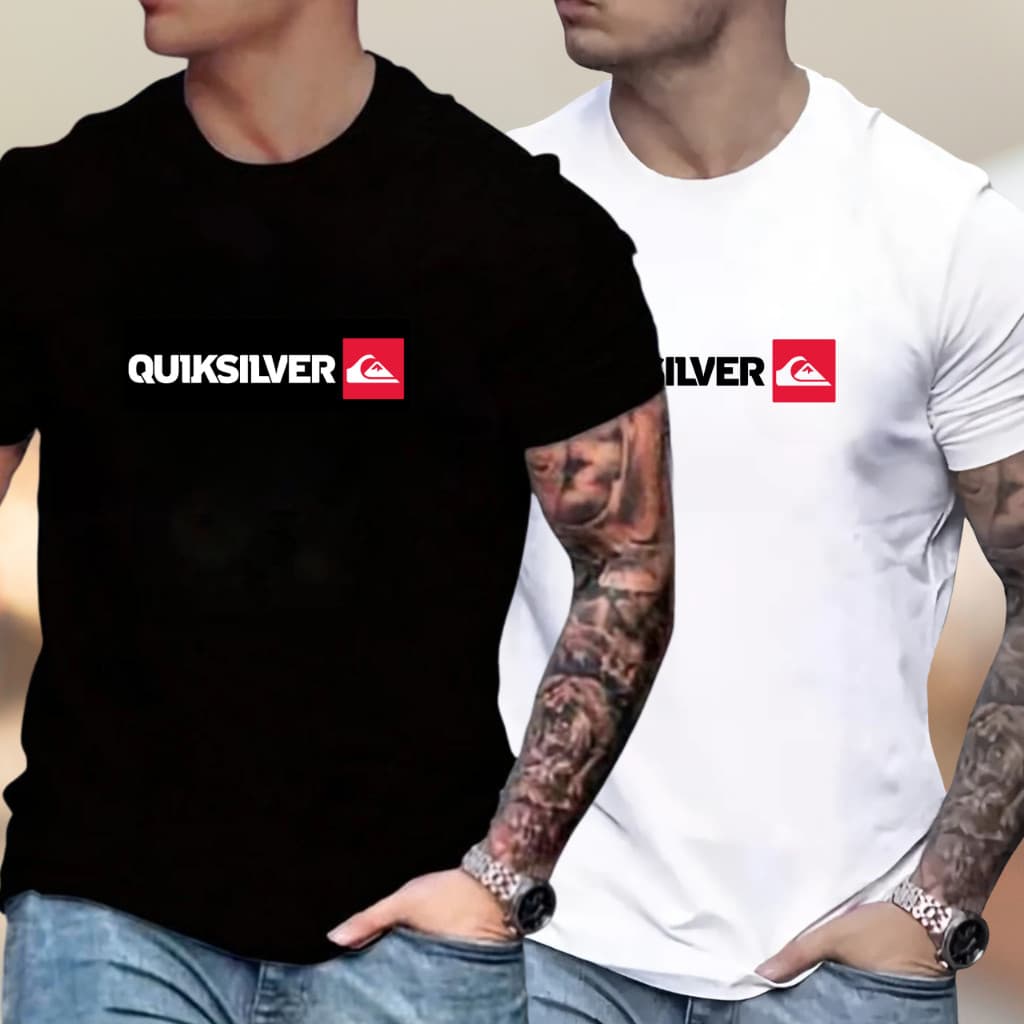 Kit 2 Camisa Quiksilver 100% Algodão Lançamento