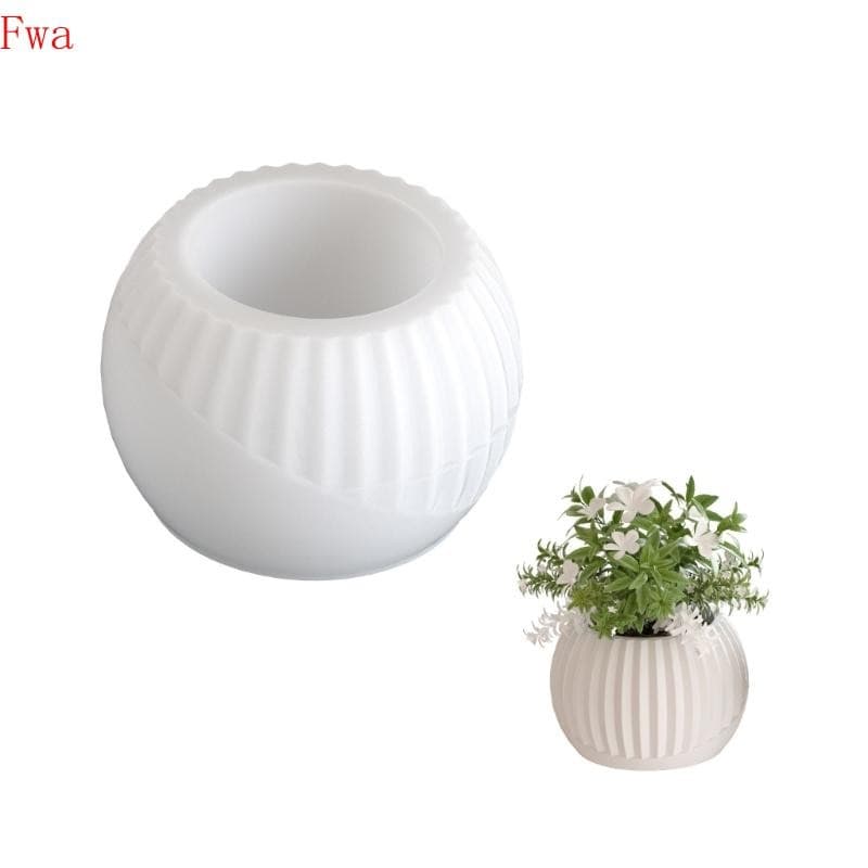 Molde Vaso Silicone Fwa Elegante Para Fabricação Artesanato Gesso Epóxi Resina