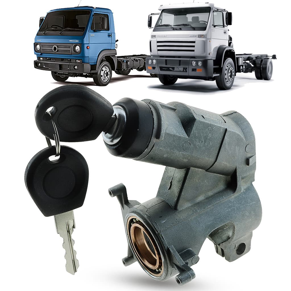 Trava de Direção Com Cilindro Caminhão Volkswagen 1981 a 2000 Delivery Worker 2001 a 2018