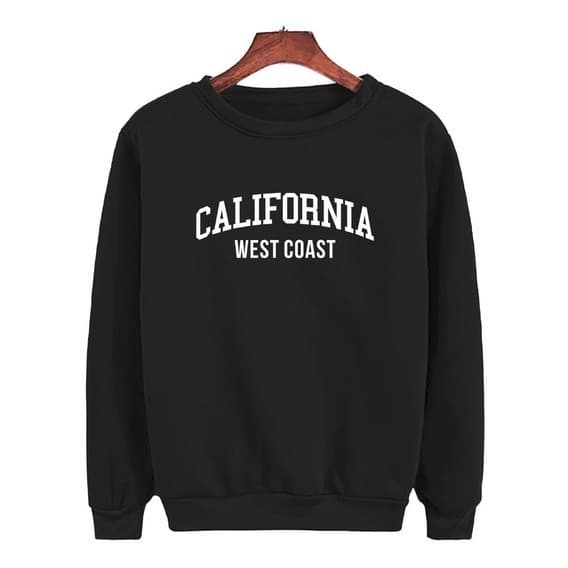 Blusa de frio casaco moletom gola redonda careca califórnia west coast
