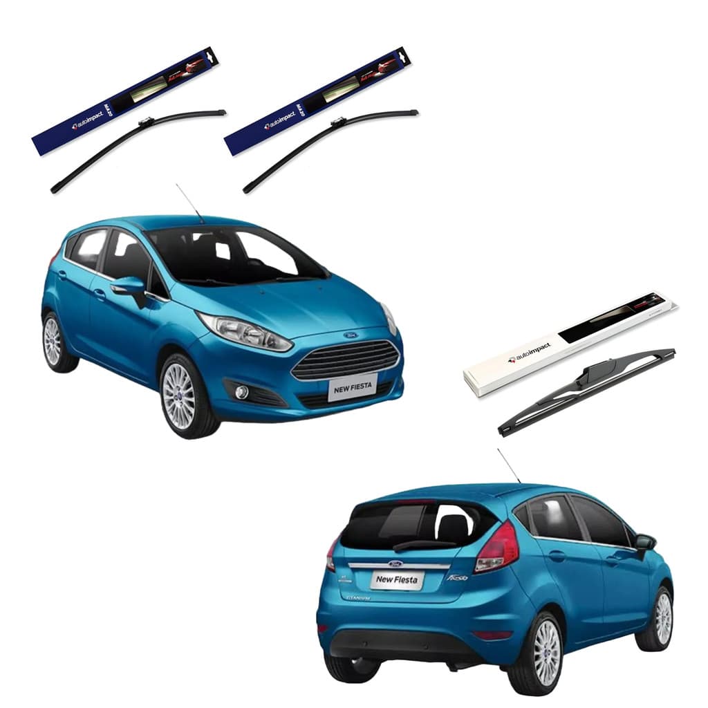 Kit 3 Palhetas Limpador Parabrisa Autoimpact - Ford Fiesta 1996-2014