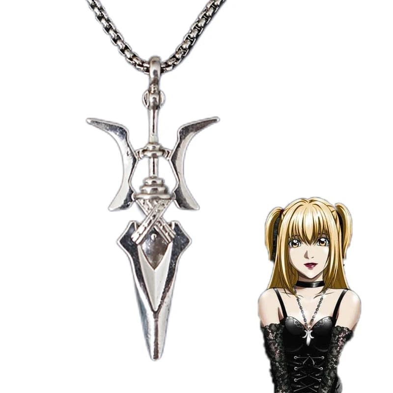 Anime Misa Amane Cosplay Colar Alabarda Pingente Colares Chaveiro Cosplay Jóias Presentes
