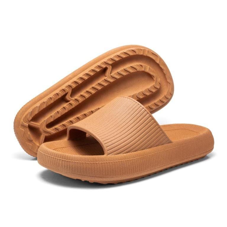 Chinelo Nuvem Flip Flop Conforto Anatômico Leve Verão Marrom