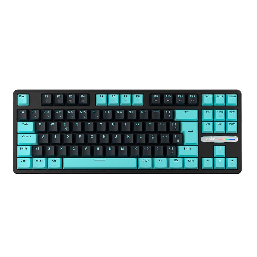 Teclado Gamer Mecânico Gasket Aplus Iara Switch Blue ABNT2 TKL com Iluminação RGB