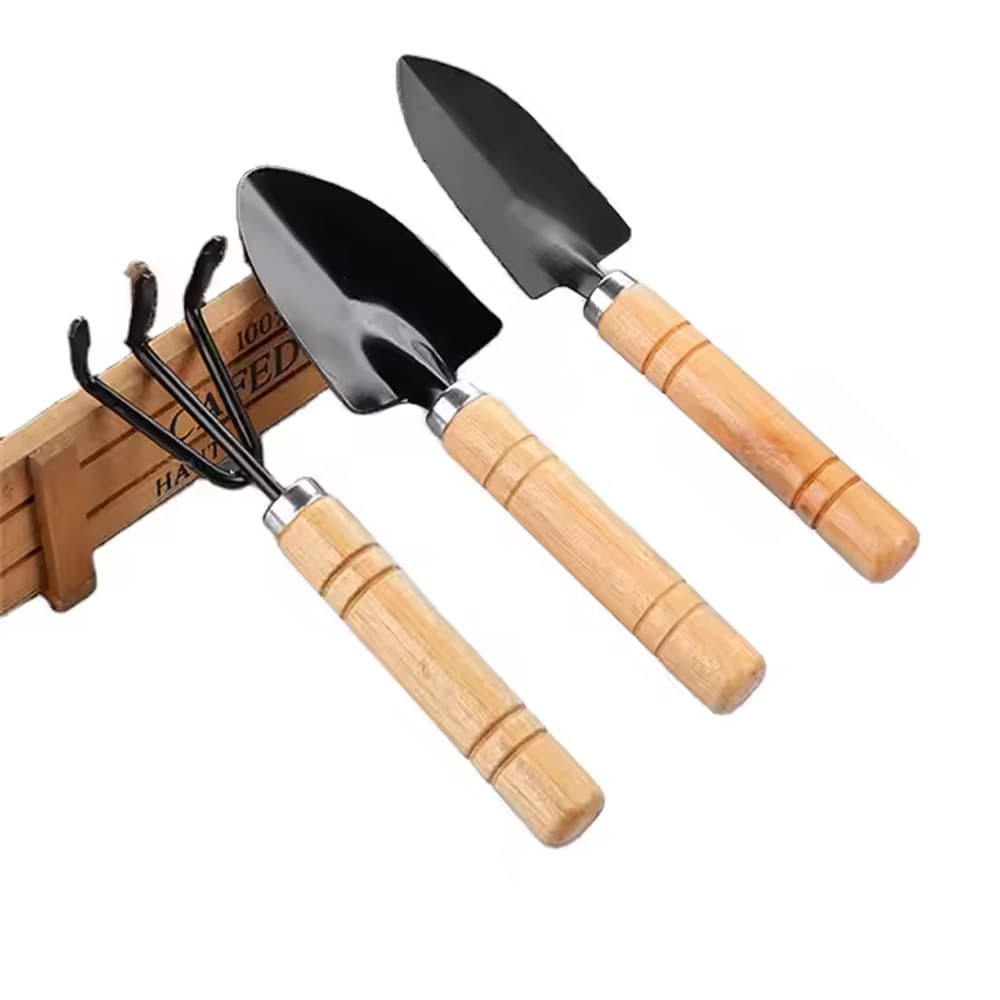 Kit Jardinagem Rastelo Garfo Pazinha Jardim 3 Peças