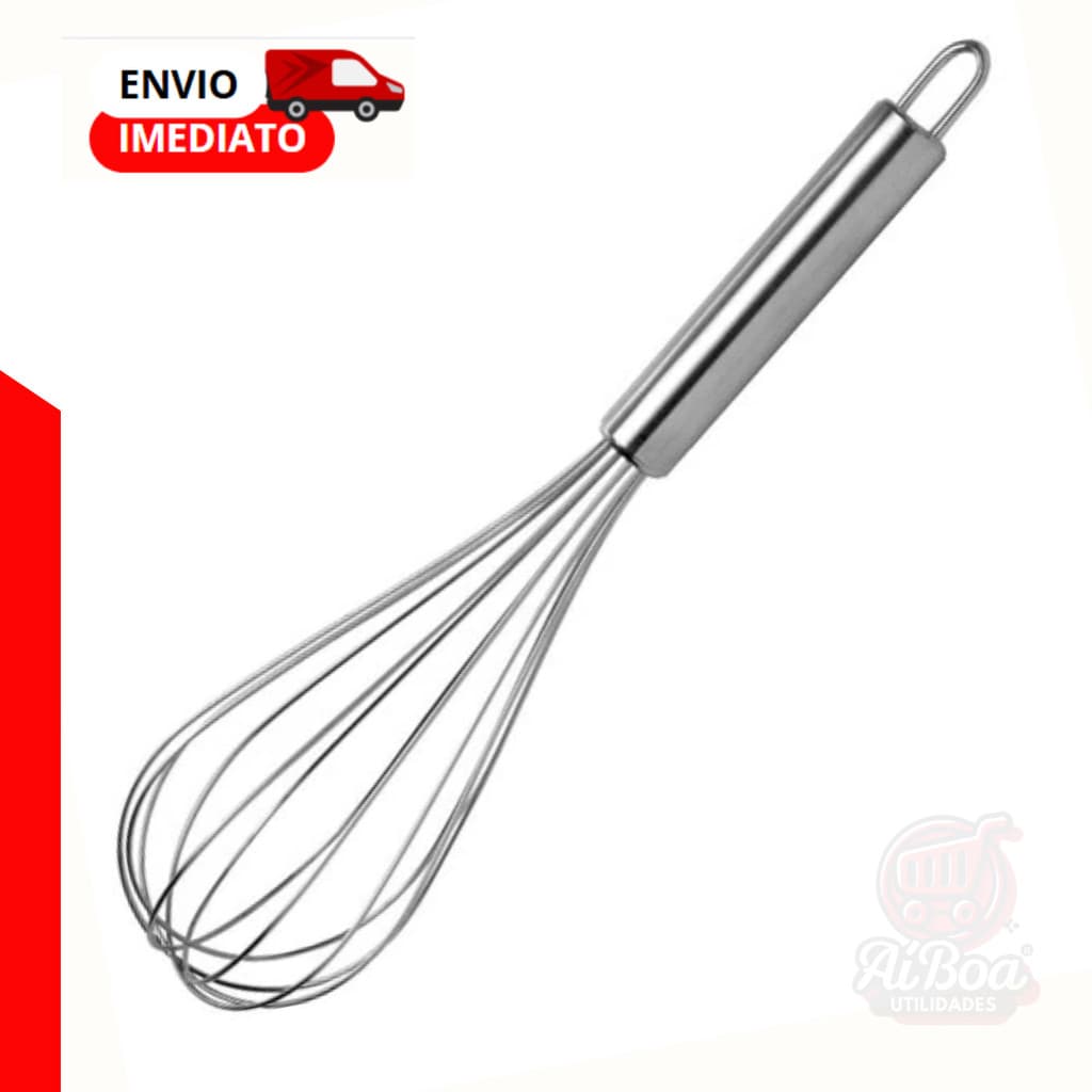 Batedor de Ovo Clara Fouet Fue Inox para Cozinha Casa Diversas Receitas Bolo Pão Massas Kits