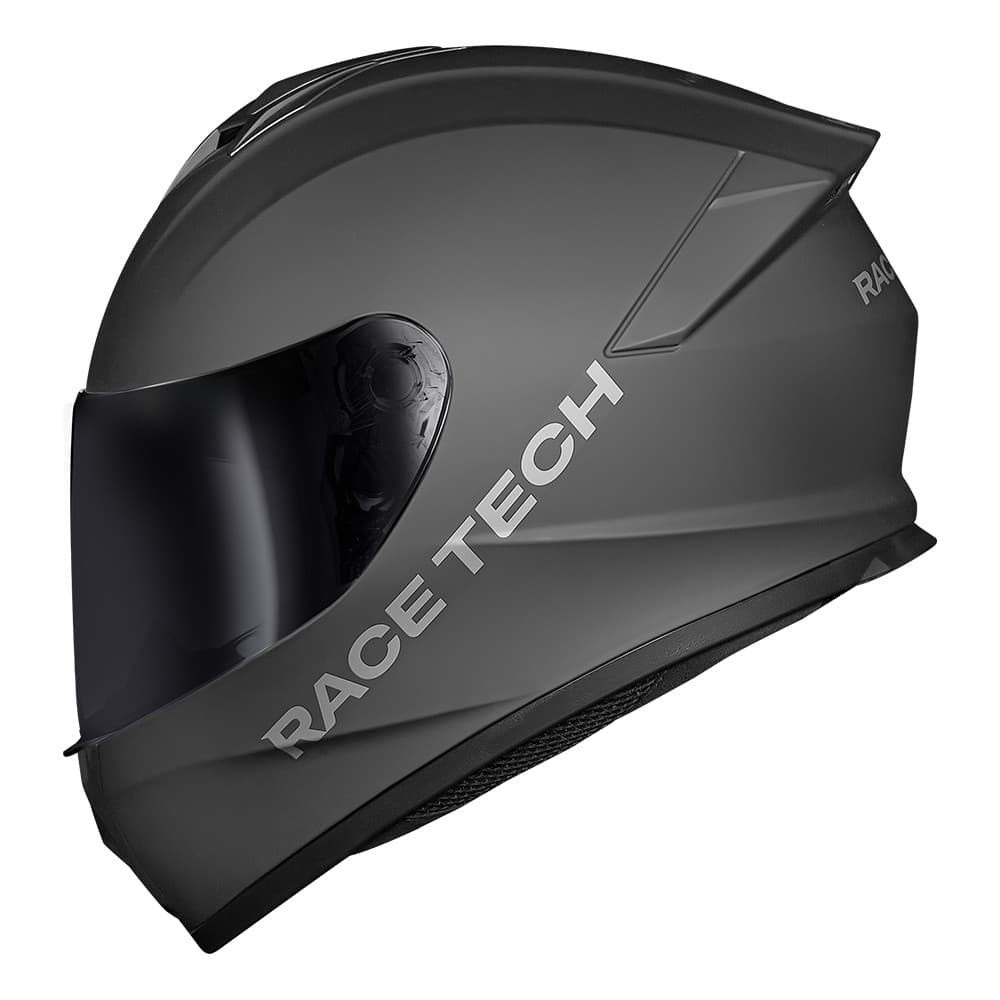 Capacete Race Tech Hit Monocolor Titanium Fosco Fechado