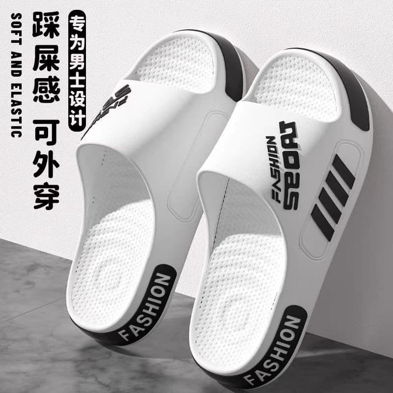【 Ready Stock 】Estilo de Eva Men Tamanho Grande Moda Sandálias Estudante Outdoor Chinelos Anti-Slip Chinelos