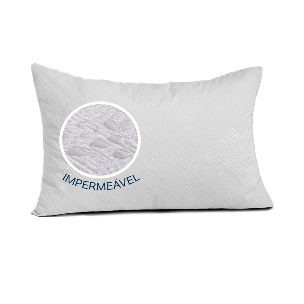 Protetor Impermeável para Travesseiro Premium SILENCIOSO Tecido Jacquard 100% Impermeável