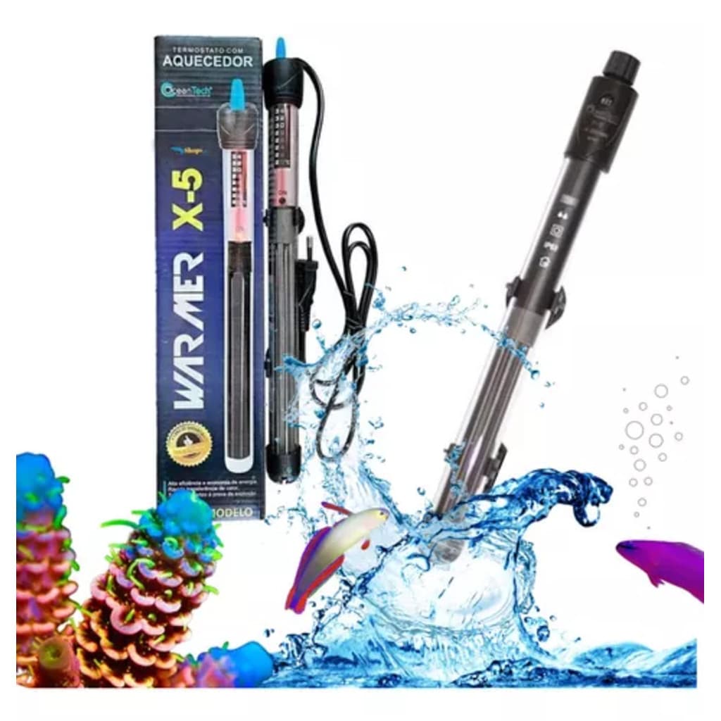 Aquecedor Com Termostato  25w Ocean Tech Aquário Pequeno - 127V