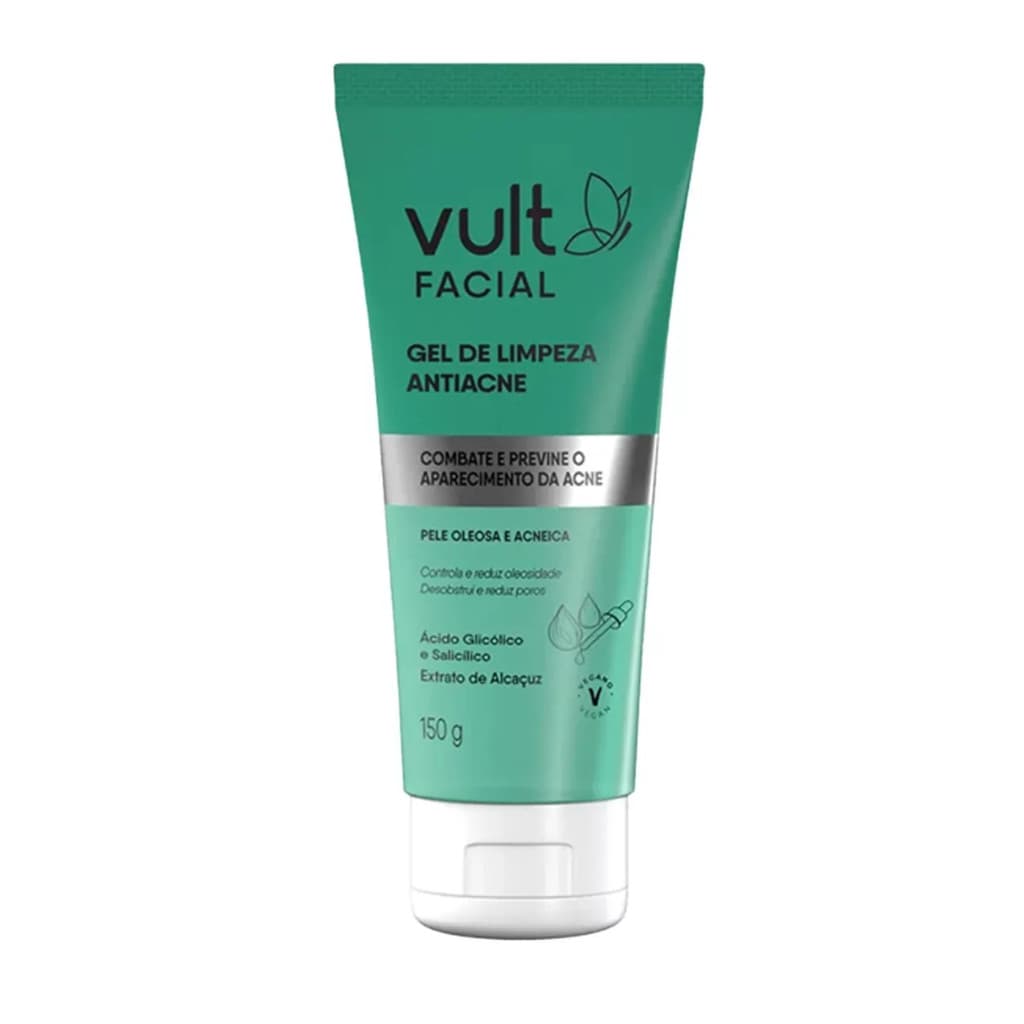 Gel de Limpeza Facial Antiacne Vult 150g pele oleosa