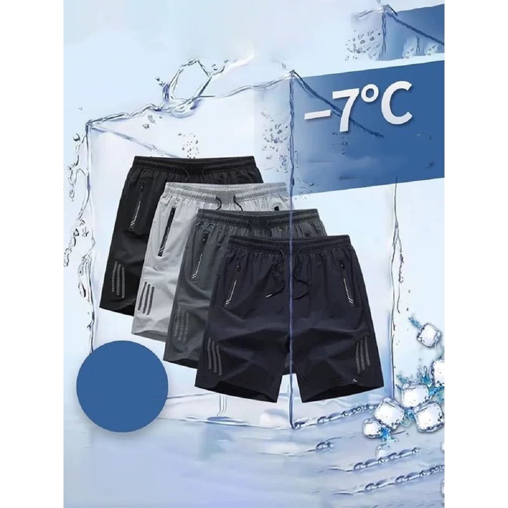 KIT 3 Bermuda Masculina Importada Seda Gelada Elastano Secagem Rápida Bolsos com Zíper