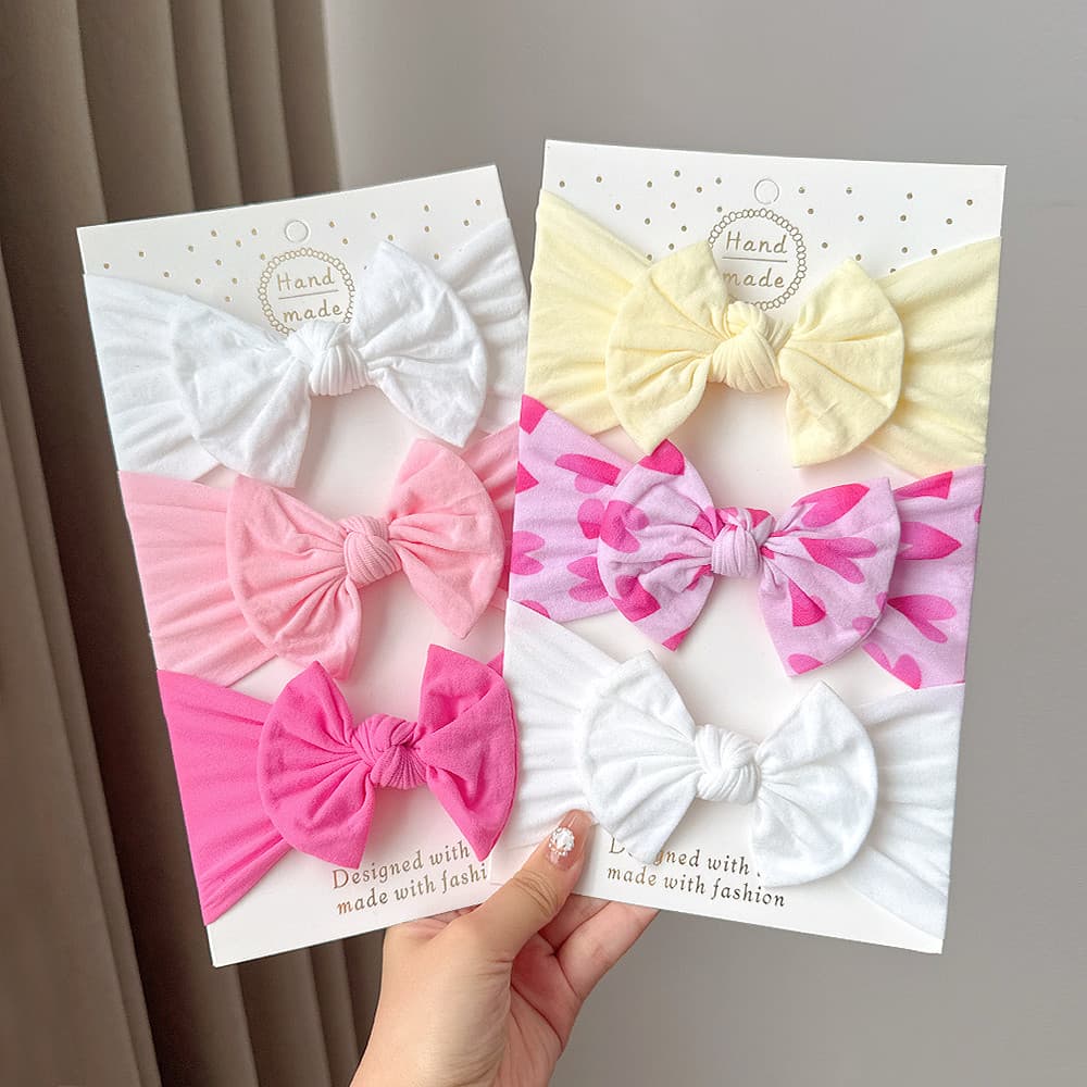 3 Pçs Bebê Menina Arcos Bandana Recém-Nascido Turbante HairBand Acessório Crianças Ao Ar Livre Da Criança HeadWrap Acess