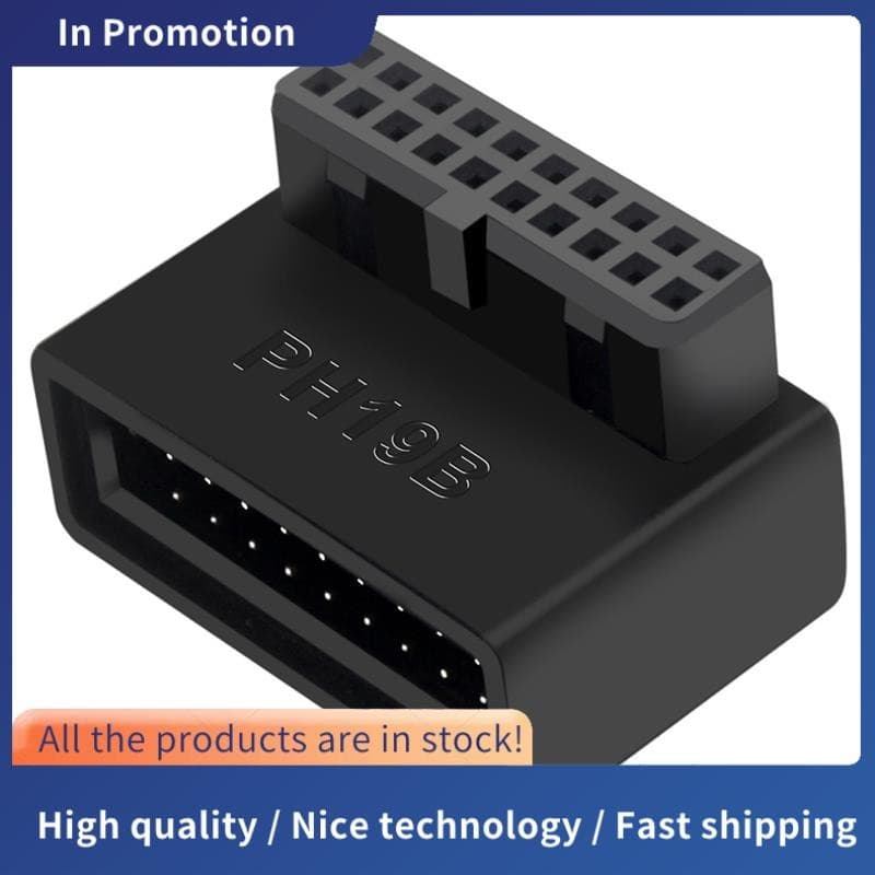 Cabeçalho Interno USB 3.0 USB3.0 19/20P Tomada Conversor Adaptador De 90 Graus Para Placa-Mãe De Computador