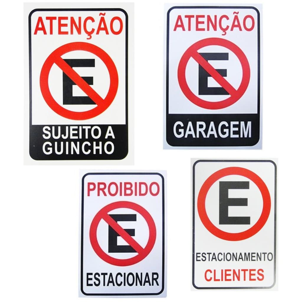 PLACA NÃO ESTACIONE MODELOS VARIADOS