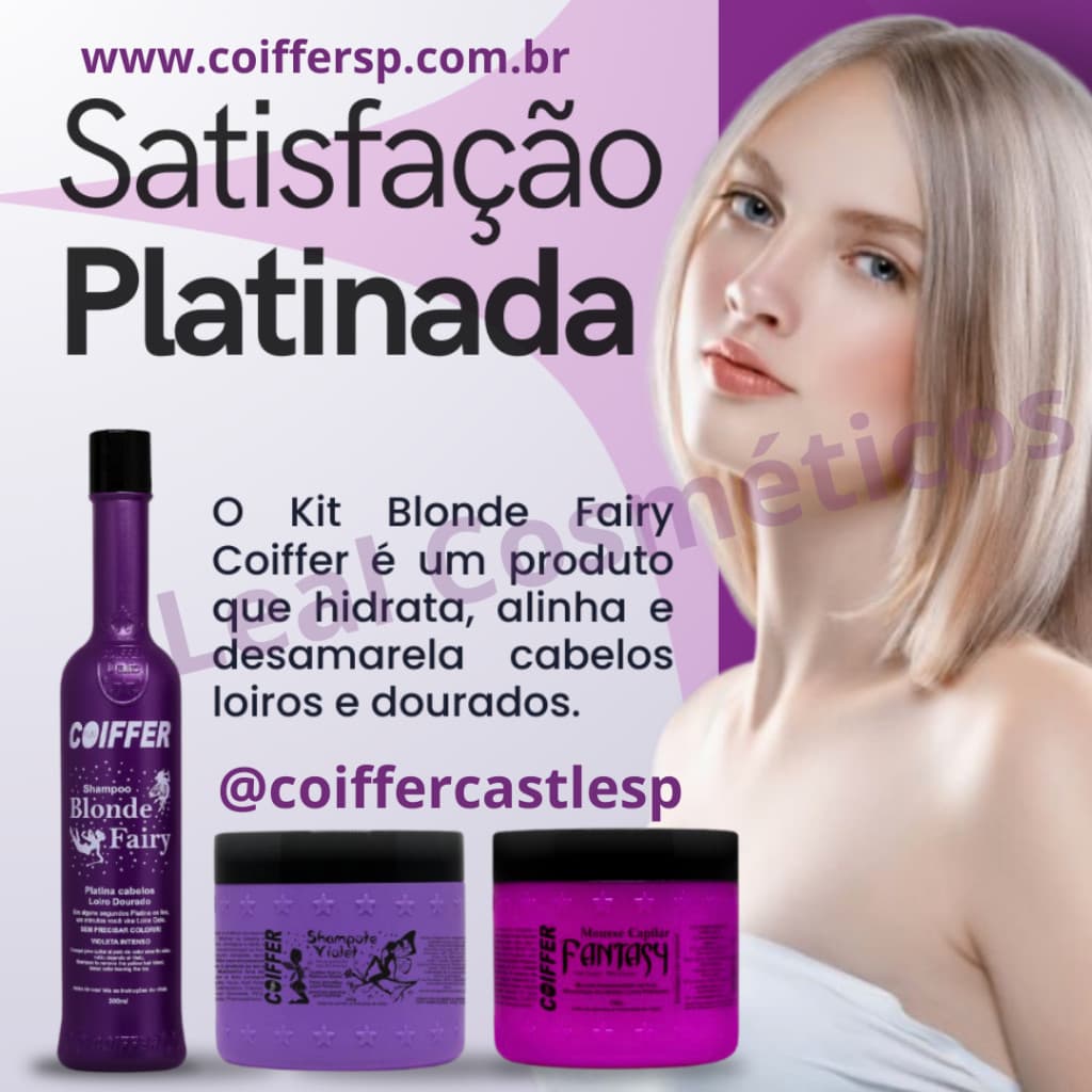 Kit Matizador Coiffer Blonde Fairy | Loiros Perfeitos e Brilhantes | Neutraliza o Amarelado