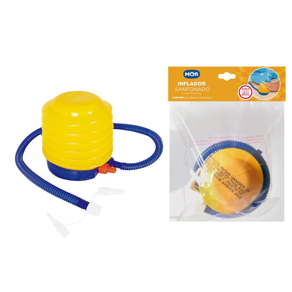 Inflador Sanfonado Mor Enche Colchão Piscina Boia Inflável