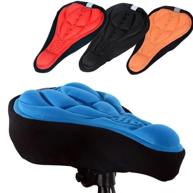 Conforto 3D Esponja Almofada De Assento Da Bicicleta Capa Respirável Mountain Bike Ciclismo Sela Esteira Acessórios 4 Co