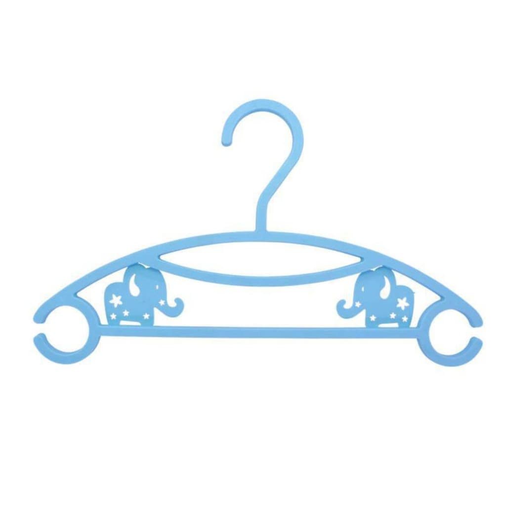 Cabide Infantil Elefante Azul Claro Clingo Kit 6 Unidades