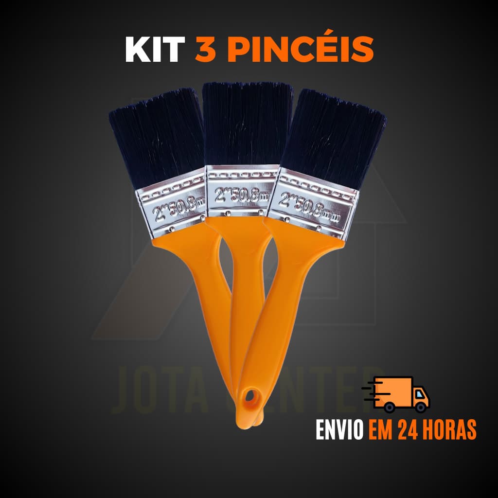 Kit Pincel Trincha Pintura 2 Polegadas Profissional