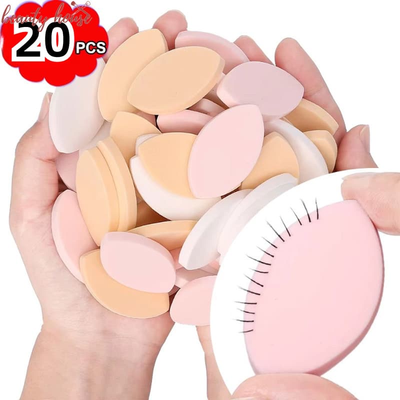 20 Peças De Almofadas De Cílios Postiços De Esponja Macia-Mini Puffs De Maquiagem-Mapa Para Iniciantes-Ferramenta De Tre