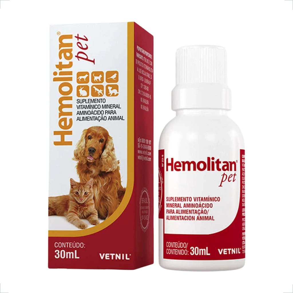 Hemolitan Pet Gotas Suplemento Vetnil - 30ml