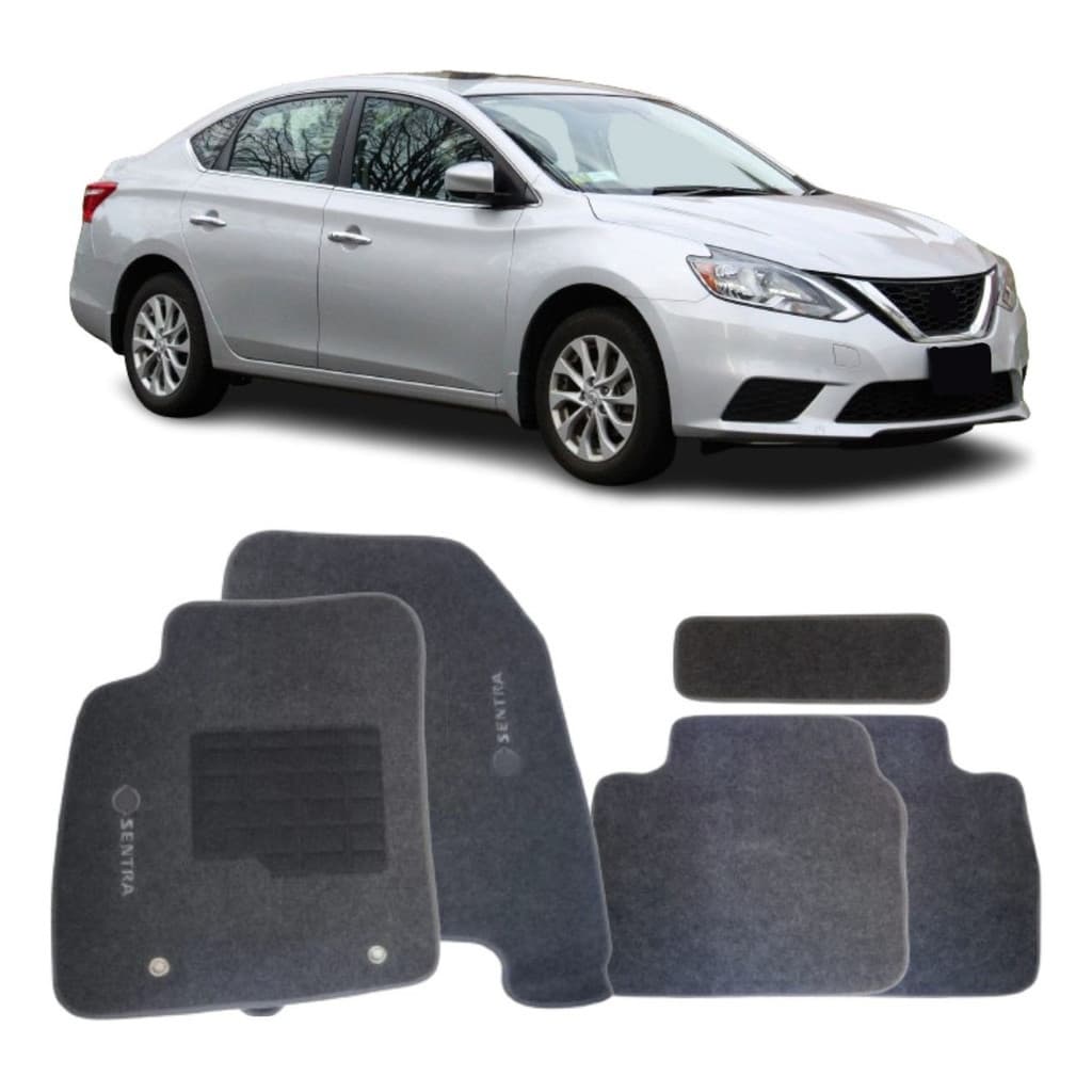 Kit de tapetes 5 peças específico Sentra 2014 15 16 ... 22 23 2024 Carpete Grafite