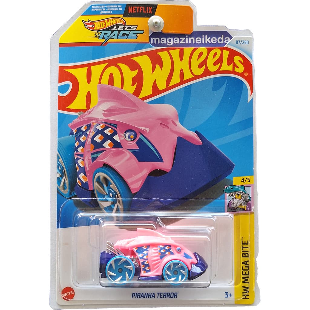 Carro Hot Wheels PIRANHA TERROR HTD60 Rosa HW MEGA BITE