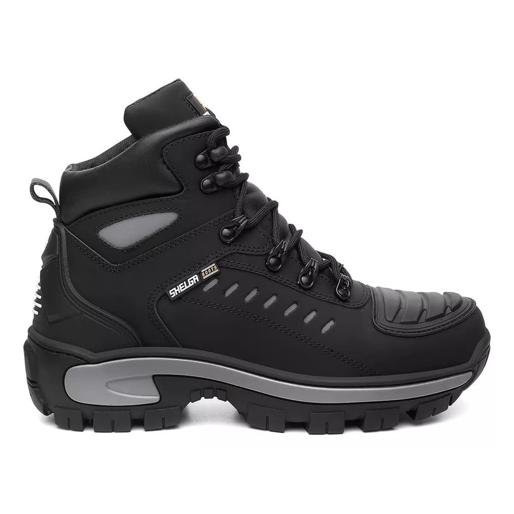 Botina Motoqueiro Shelga Palmilha Em Gel Resistente Original Preto