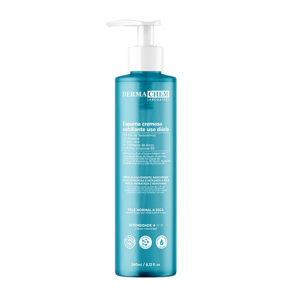 Espuma Cremosa Esfoliante Pró-Vitamina B5 Uso Diário 240ml - Dermachem