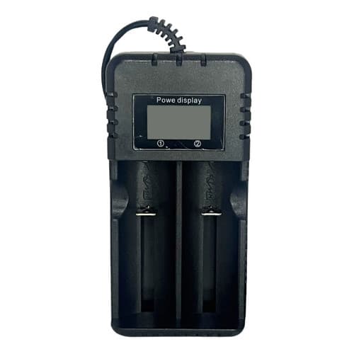 Carregador Duplo Lcd COM VISOR Indicador De Carga Bateria 18650 16340 14500 26650 Promoçã Molas Ajustáveis