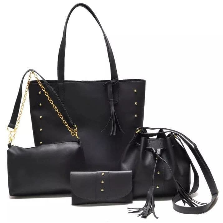 Kit 4 Bolsa Feminina Sacola Carteira Feminina Ombro Tiracolo Bolsas Femininas Meninas Carteira Bolsas Transversal