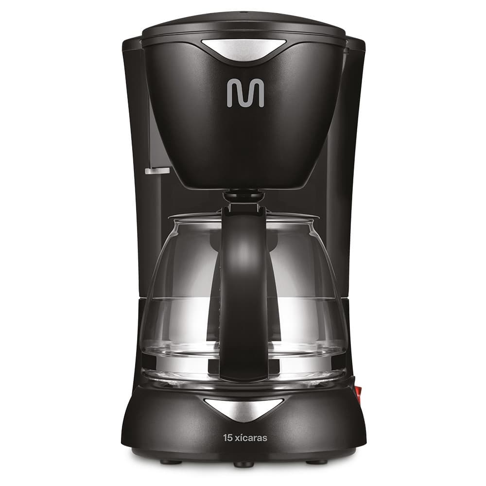 Cafeteira Elétrica 15 Xícaras Jarra de Vidro c/ Filtro Reutilizável e Colher Dosadora 220v - 550w Preta Multi - GO036