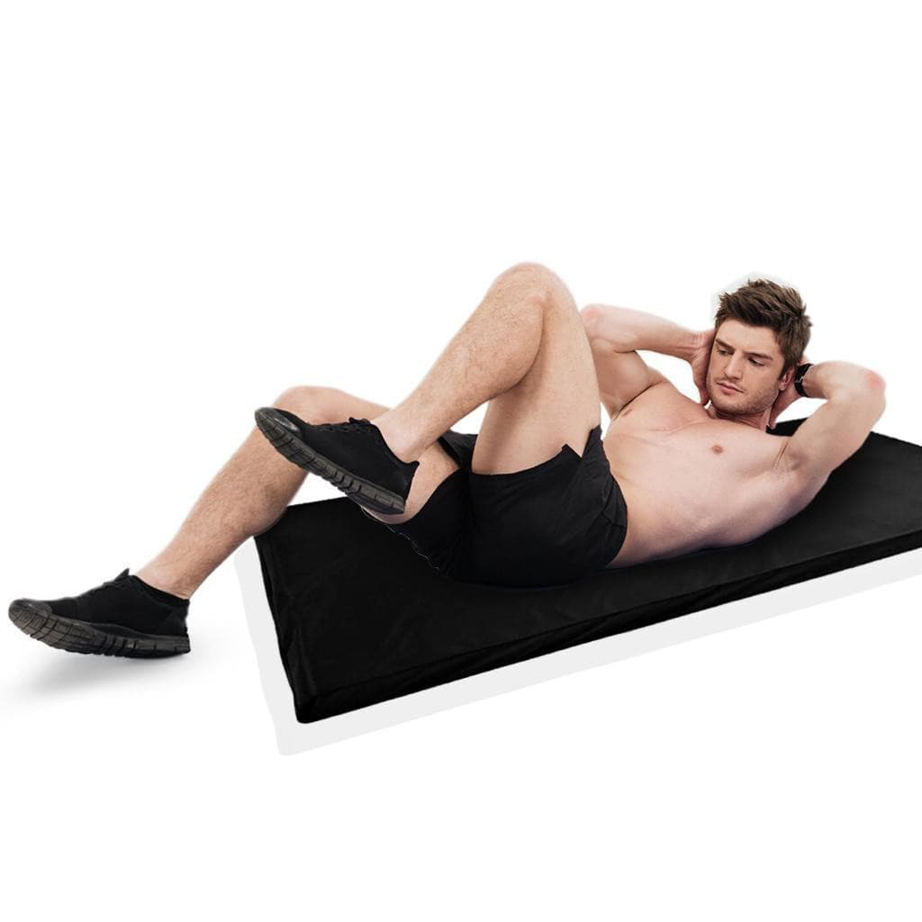 Colchonete Para Academia E Pilates Impermeável 90x40x3 Espuma Macia Preto
