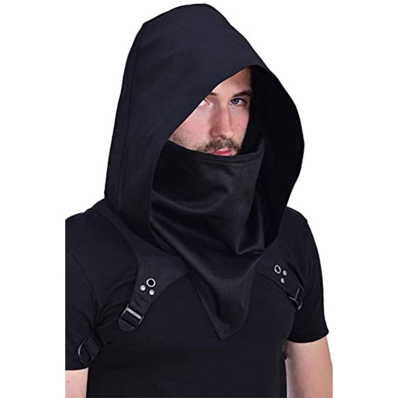 Capa Com Capuz Adulto Cyberpunk Trajes Medieval Assassino Cosplay