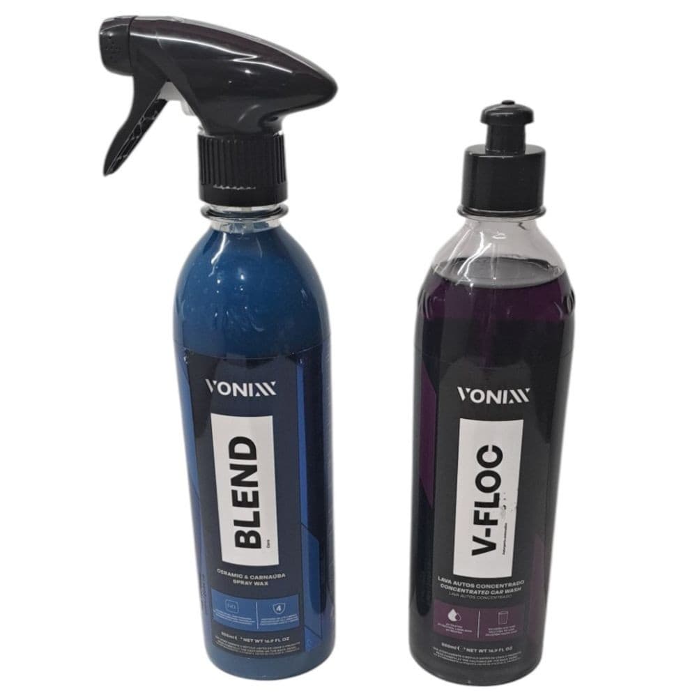 Kit Lavagem Vonixx V-Floc + Blend 500ml Shampoo Concentrado e Blend Spray Protege e Renova a Pintura