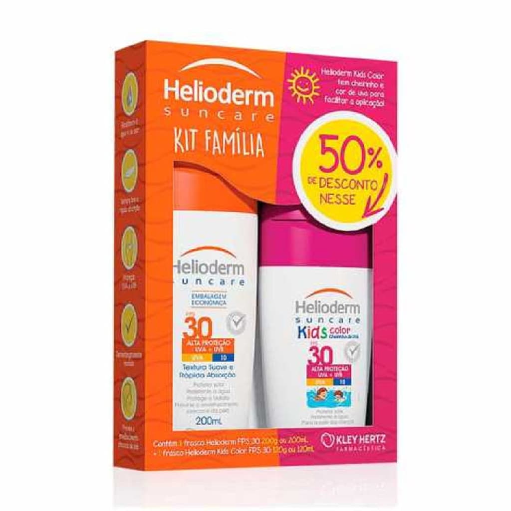 Kit Protetor Solar Helioderm Protetor Solar FPS30 200mL + Kids 120mL