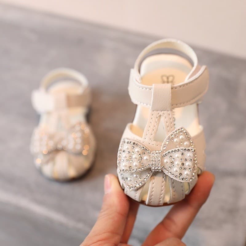 Sapatos De Bebê Para Meninas 1-3 Anos De Idade Princesa Bebê Criança Soft Sole Sandálias SQQD