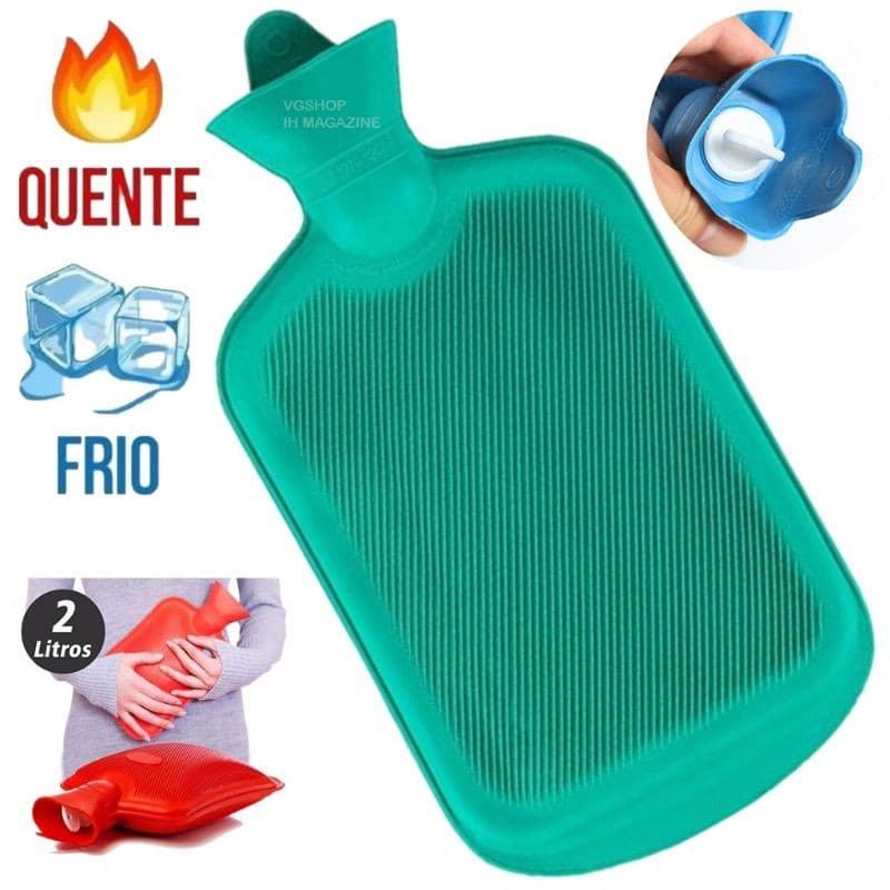 Kit Bolsa Grande Termica De Agua Quente Fria Compressa Cólica Dores