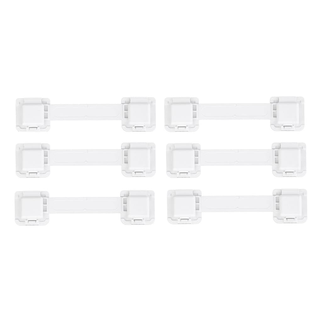 Kit 06 Trava Gaveta Armário Segurança Proteção Bebe Branco