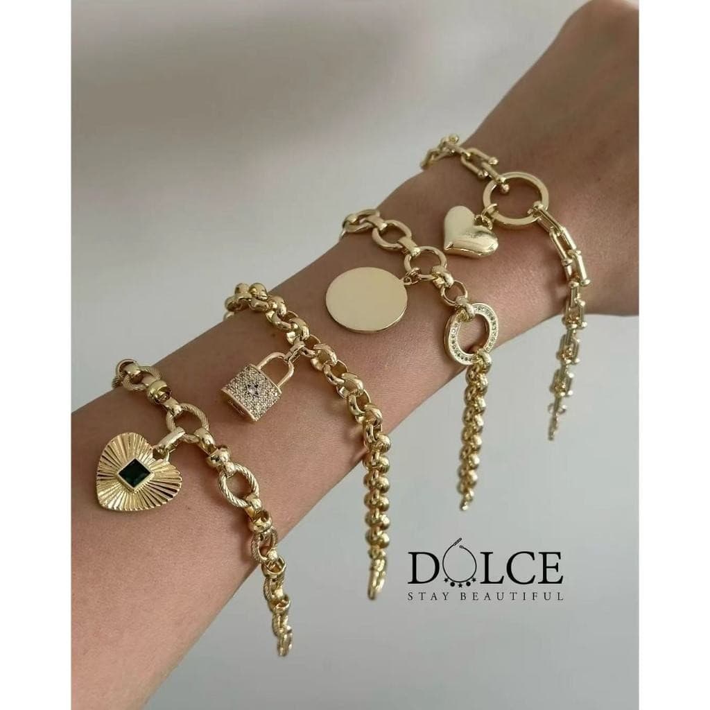Promoção Pulseira Feminina alta qualidade Folheado a Ouro 24k