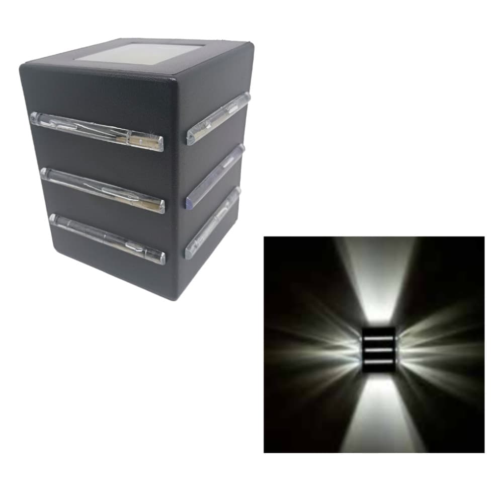Arandela Luminária Light Int Ext 2 Facho 9 Aleta G9 Preta