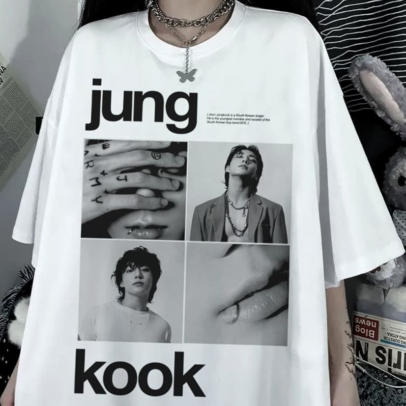 Camiseta Branca Bts Jeon Jungkook Seven Jungkook Kpop