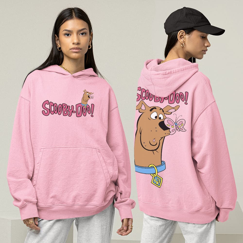 Moletom Desenho Scooby Doo Borboleta Blusa De Frio Casaco Com Capuz Em Algodão