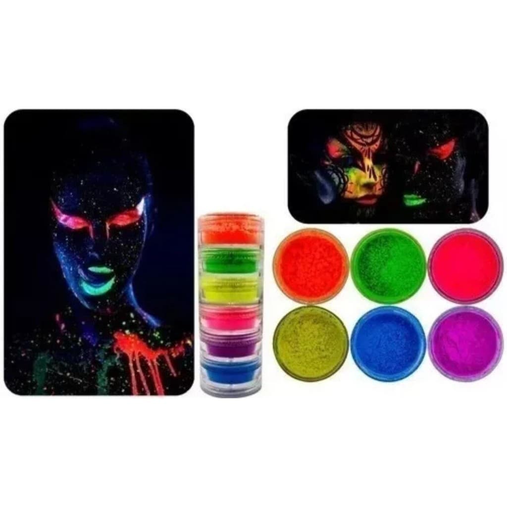 06 Und - Make Sombra Pigmentada Fluorescente Neon - 6 Cores